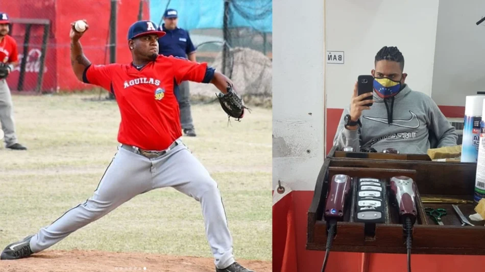 Vino a jugar al béisbol y hoy pasa el tiempo como barbero