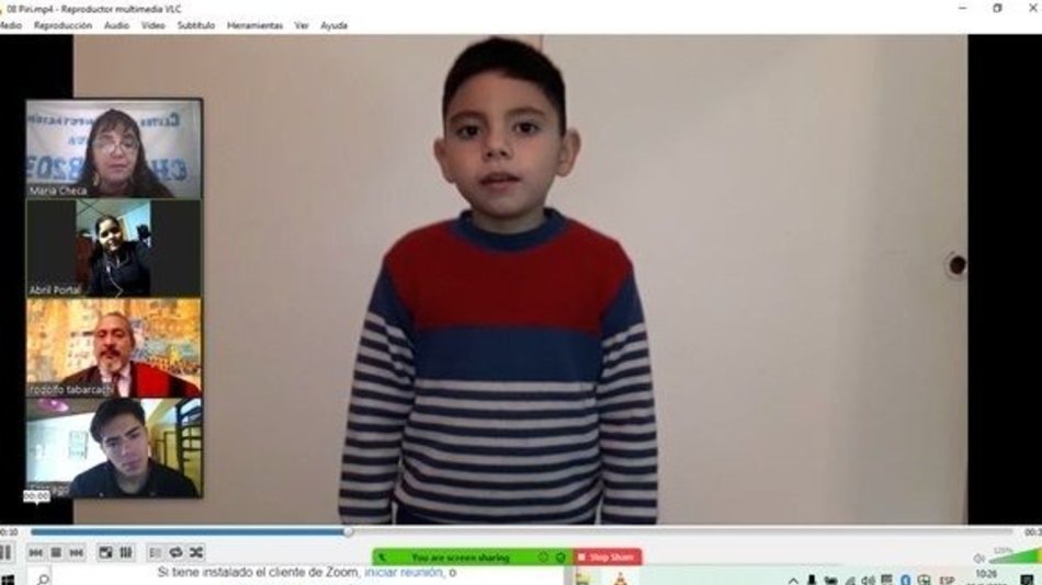 Alumnos participaron del primer  "chocolate patriótico virtual"