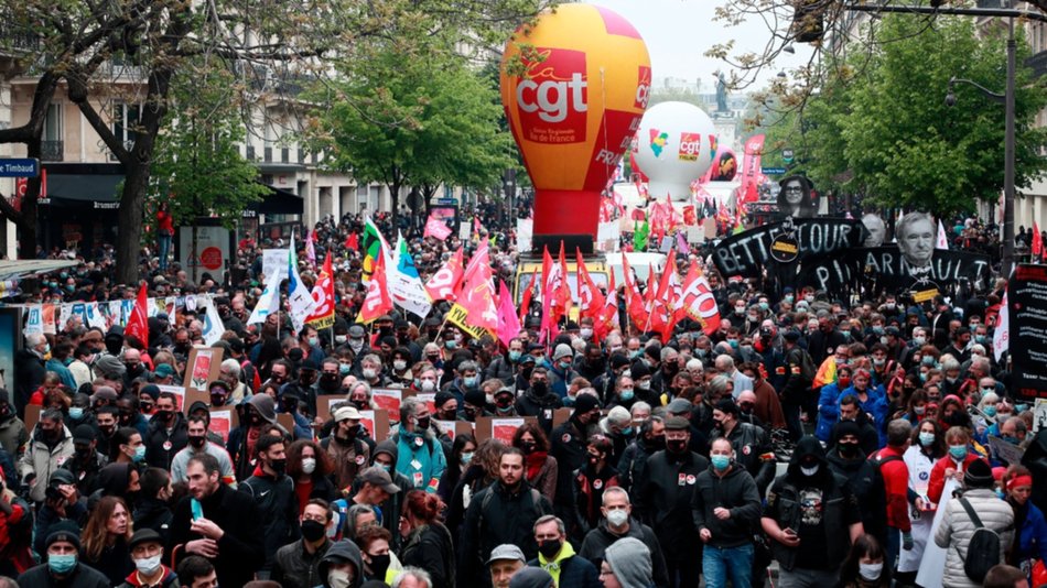 Miles de personas se movilizaron en Francia: hubo heridos y detenidos
