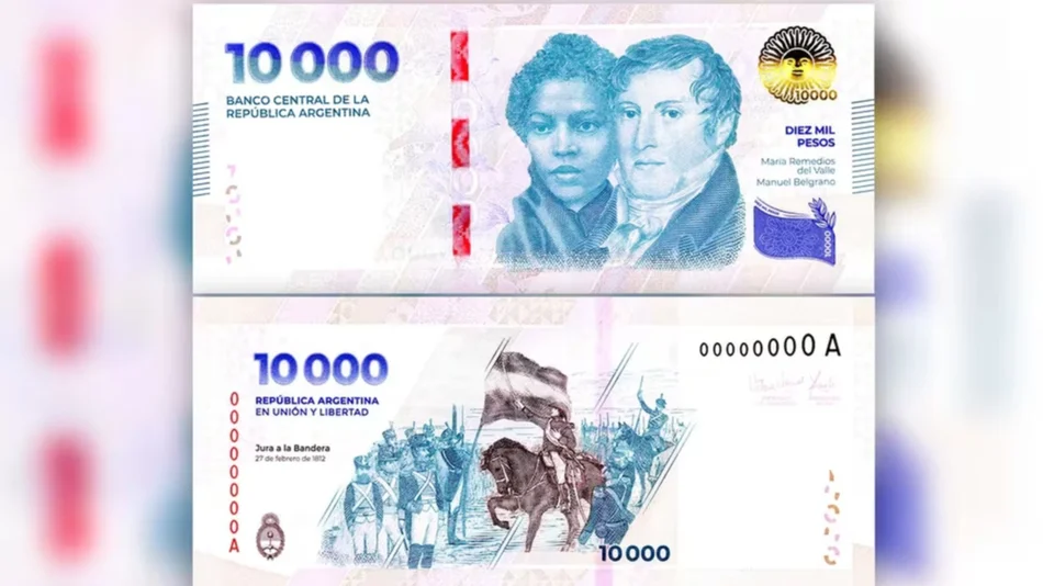 Hoy comenzó la distribución y ya están en circulación los nuevos billetes de $10.000 