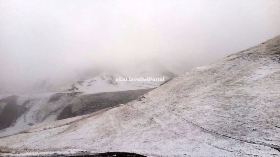 Intensa nevada en la zona alta de Campo Quijano y Guachipas: las montañas amanecieron blancas 