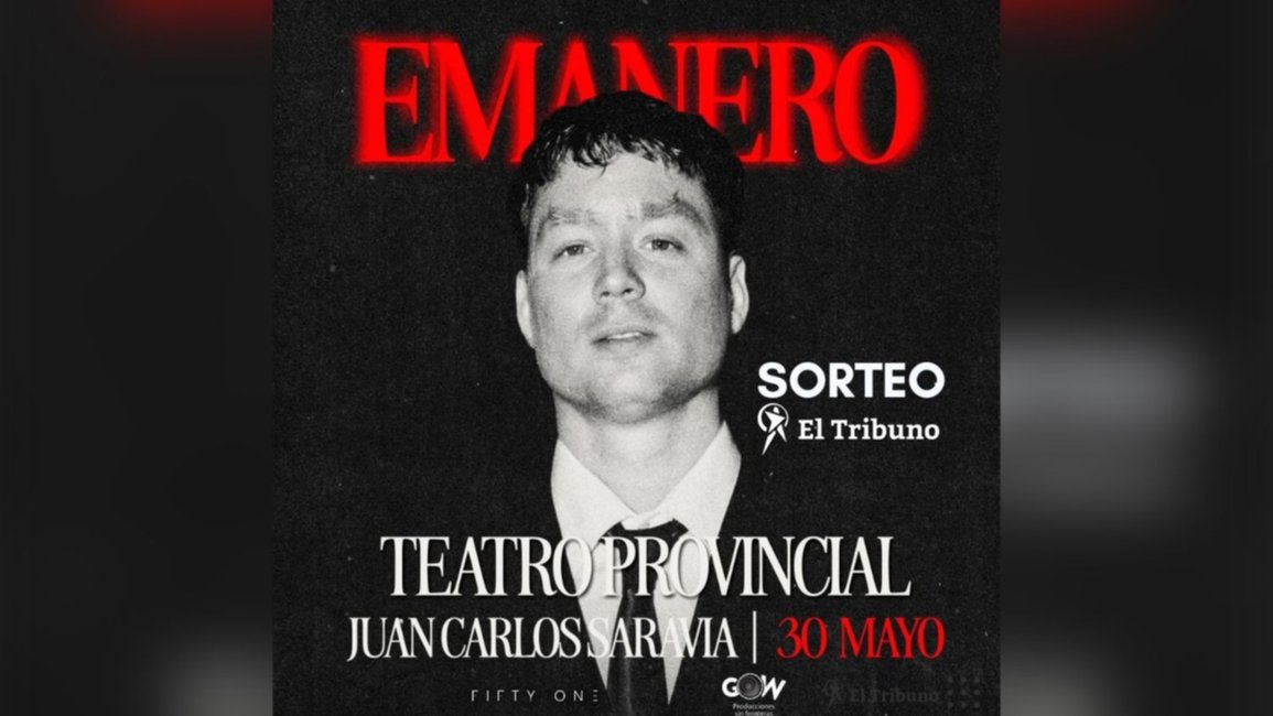 El Tribuno sortea entradas para ver el show de Emanero en Salta, además podrás acceder a un “Meet and Greet” 