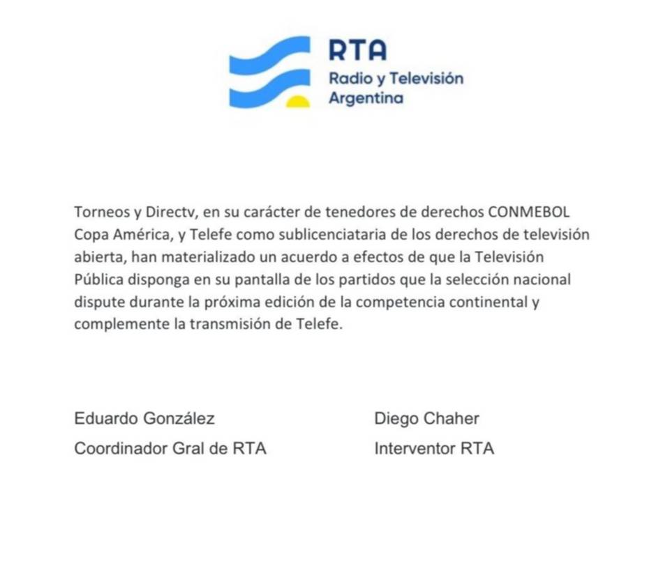 La TV Pública transmitirá todos los partidos de la Selección Argentina