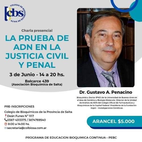 Dictarán un curso de genética forense en Salta- Dictarán un curso de genética forense en Salta