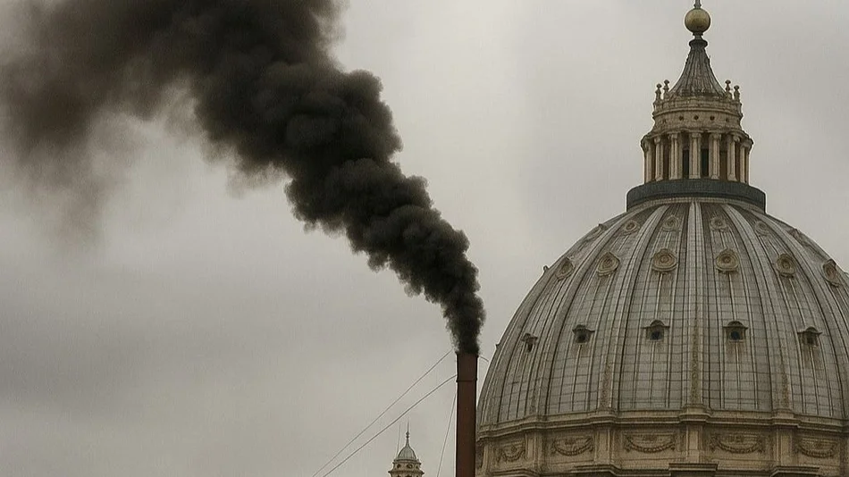 La primera votación en el Vaticano arrojó humo negro y aún no hay nuevo Papa 