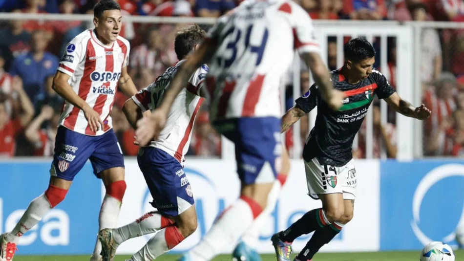Palestino le dio vuelta el partido a Unión y complicó la continuidad del tatengue en la Sudamericana