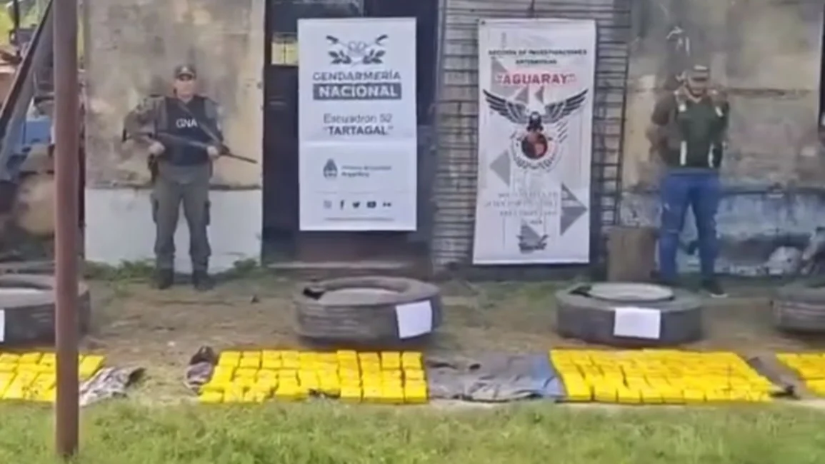 Golpe al narcotráfico: incautan 430 kg de cocaína en allanamiento a una gomería en General Mosconi