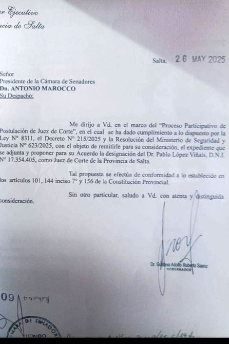 Corte de Justicia: Ya está en el Senado el polémico pliego de Pablo López Viñals 