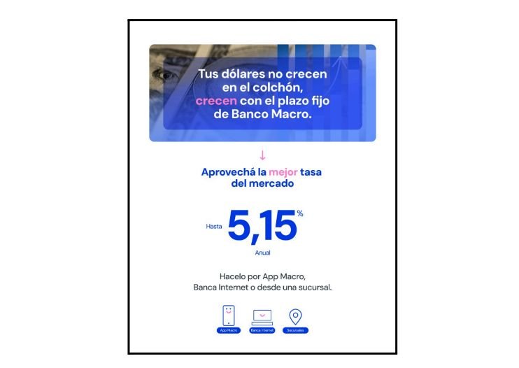No duermas sobre tus dólares, hacelos crecer en Banco Macro