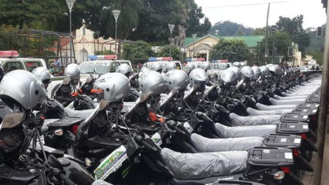 Yacuiba recibió 66 unidades móviles para ser destinadas a la policía