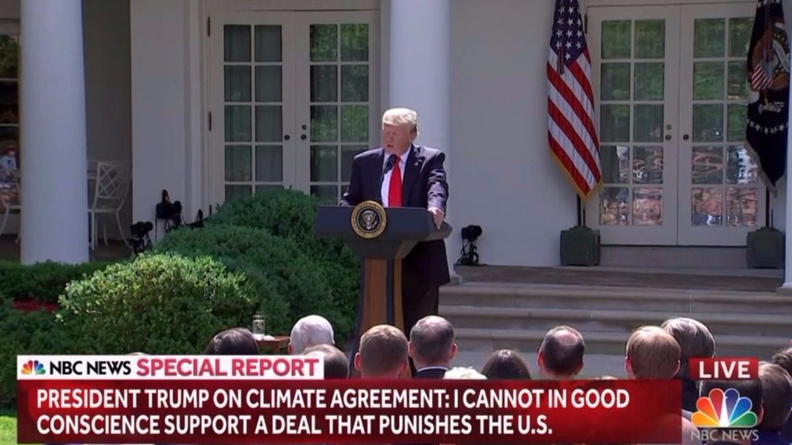 Donald Trump anuncia que EEUU abandona el Acuerdo de París