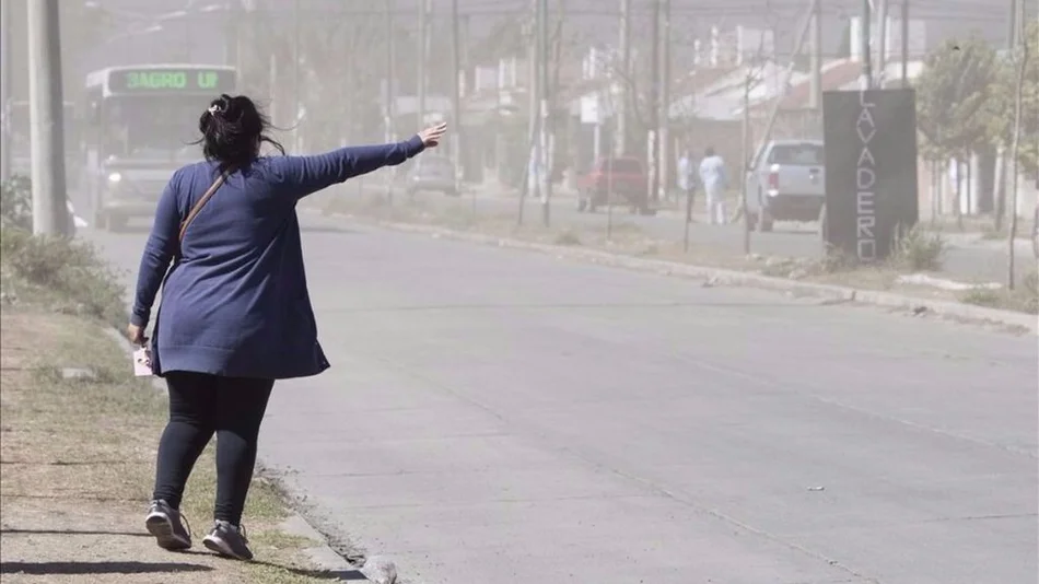 Fuertes vientos  provocaron la  caída de un poste.