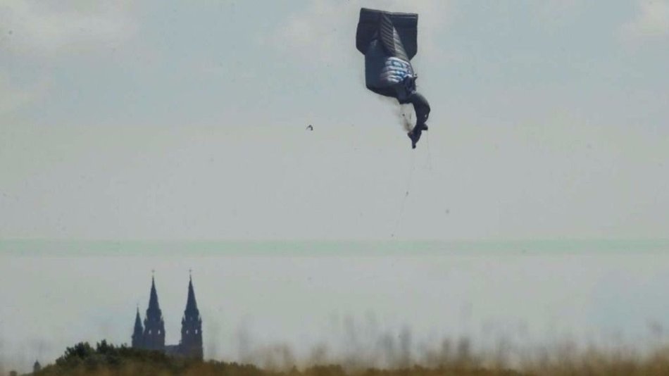 Un dirigible se vino a pique en el US Open 