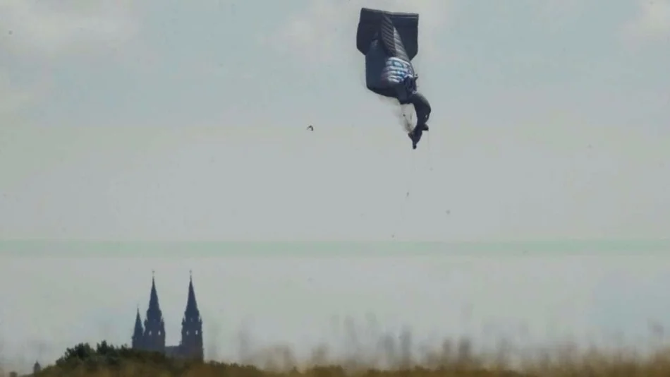 Un dirigible se vino a pique en el US Open 