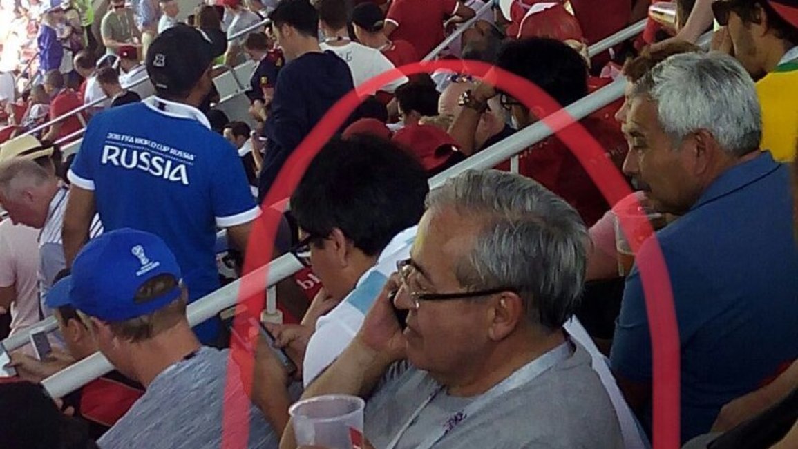 Polémica por una foto del "Indio" Godoy en el Mundial de Rusia