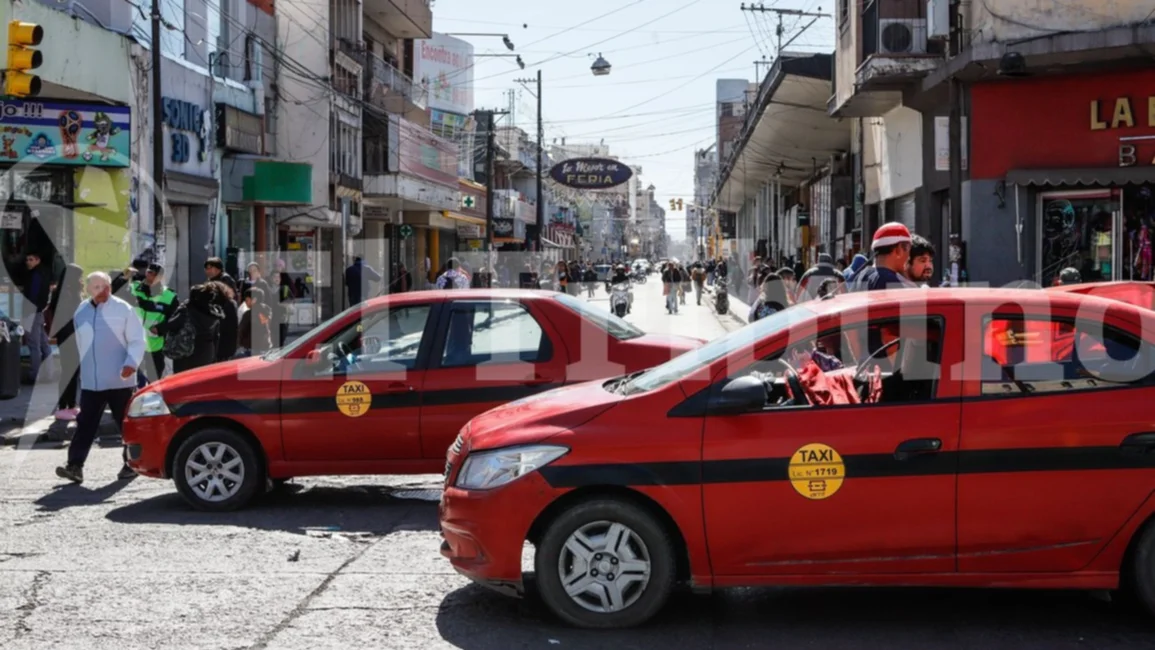 Se viene una protesta de  taxistas en el centro