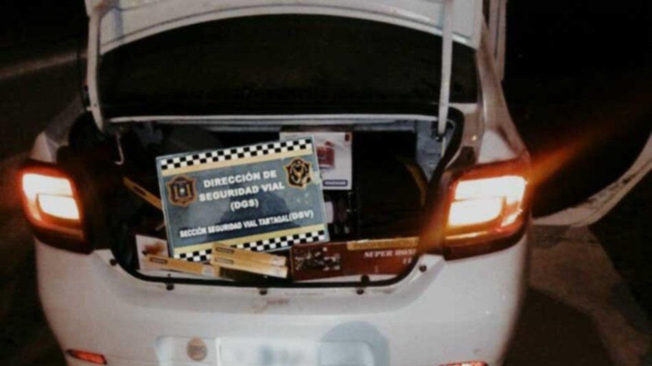 La Policía incautó mercadería ilegal en un control vehicular	