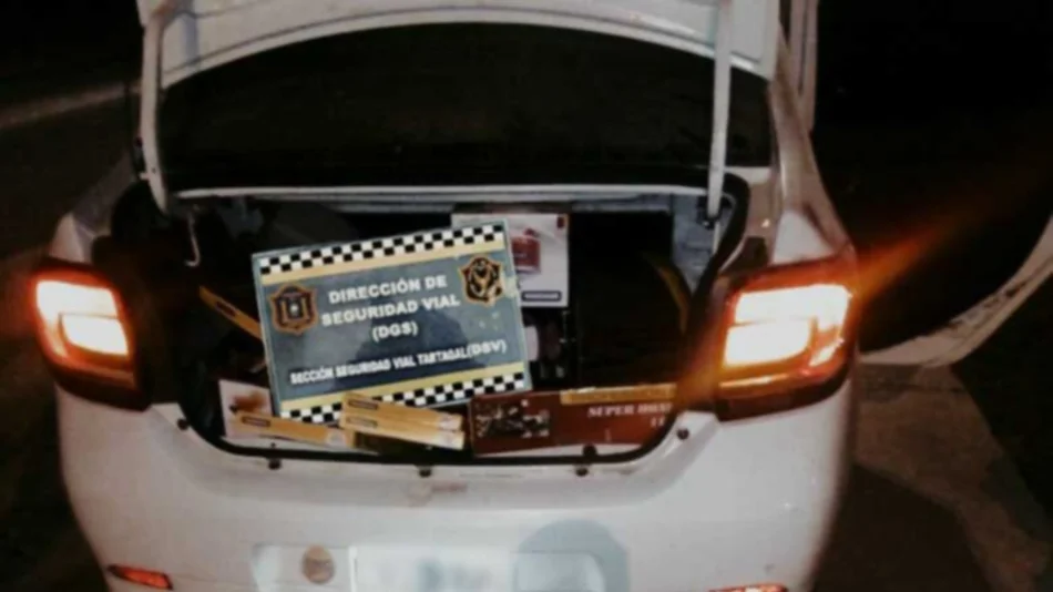 La Policía incautó mercadería ilegal en un control vehicular	