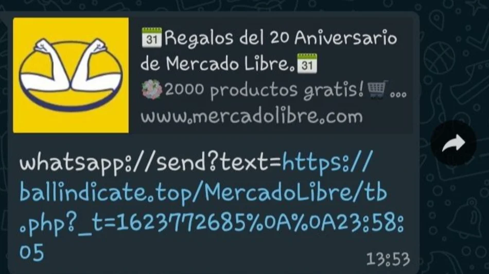 La estafa que circuló en WhatsApp y que prometía "2000 regalos gratis"