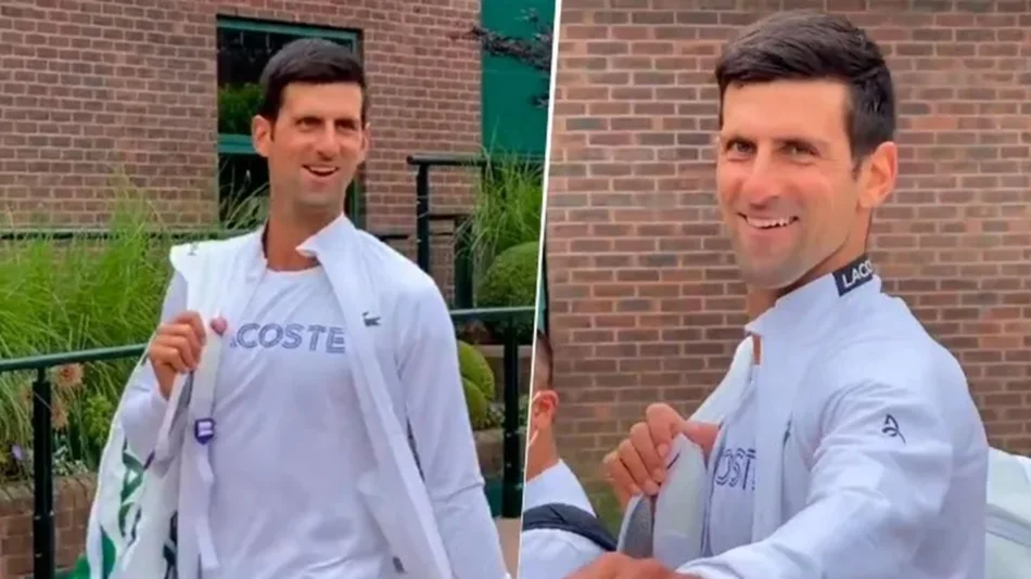 VIDEO Novak Djokovic arengó a la Selección Argentina en su llegada a Wimbledon