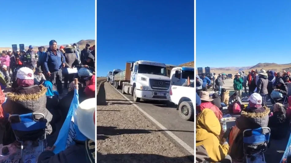 No llega agua ni comida a los campamentos mineros por el corte de ruta en San Antonio de los Cobres