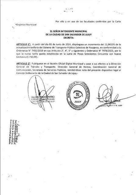 El boleto del colectivo en la capital jujeña aumentará a $750