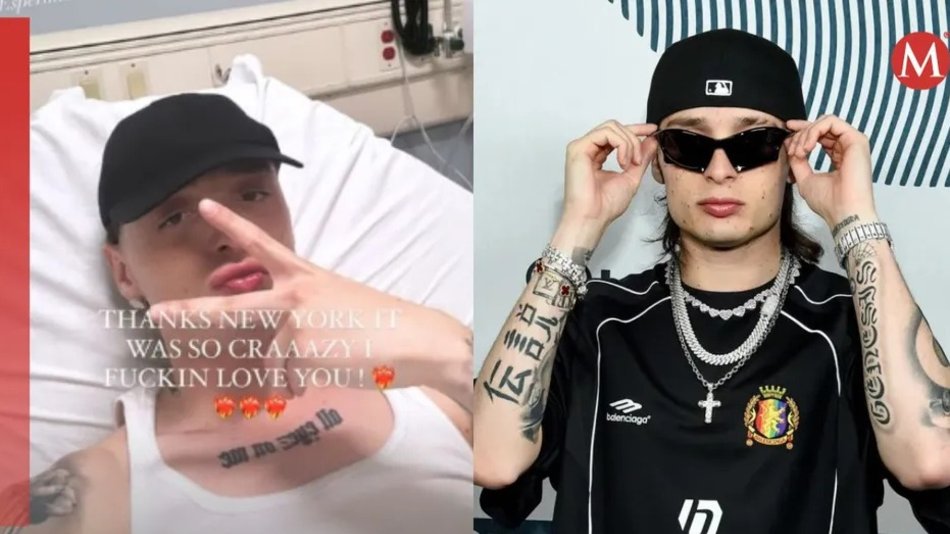 Peso Pluma se fracturó un pie en pleno show