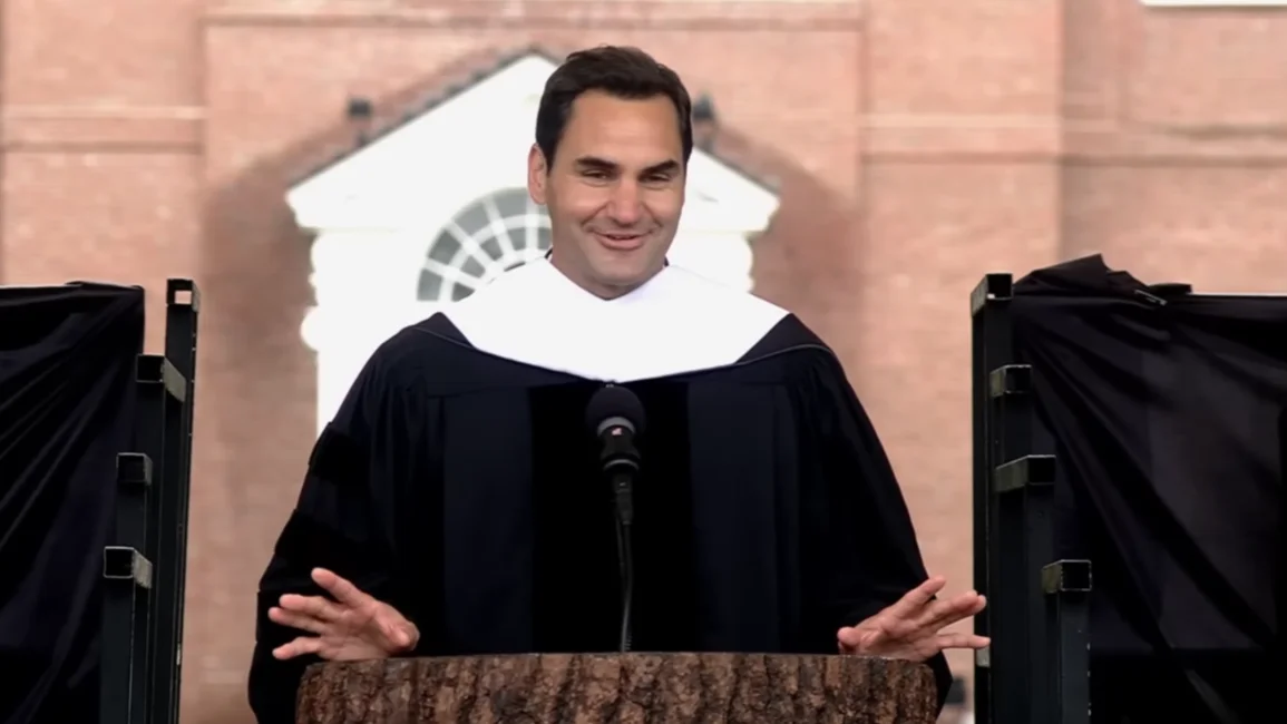 Roger Federer emocionó a los graduados de Dartmouth con un inspirador discurso sobre la vida y el tenis