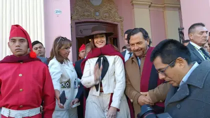 VIDEO Vestida de gaucha, la vicepresidente Victoria Villarruel le rindió homenaje al General Güemes