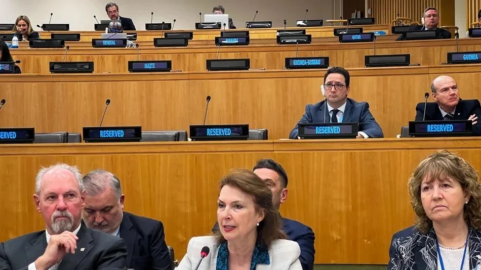 Mondino reafirmó el reclamo por Malvinas en la ONU y llamó a tener una relación "madura" con el Reino Unido