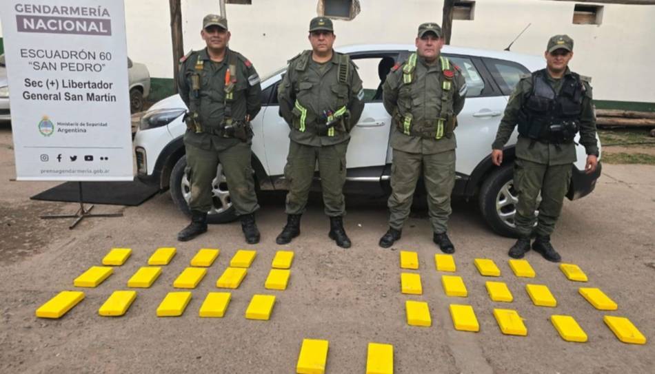 Ledesma: detenido con más de 30 kg. de cocaína