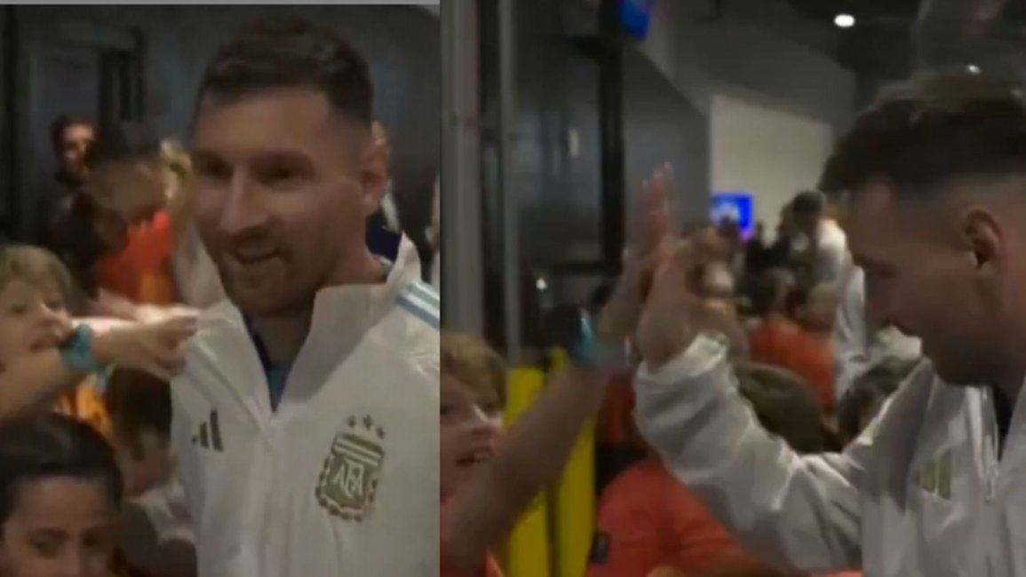 Tommy, el niño con "tonada salteña" que salió esta noche junto a la Selección y saludó a Messi