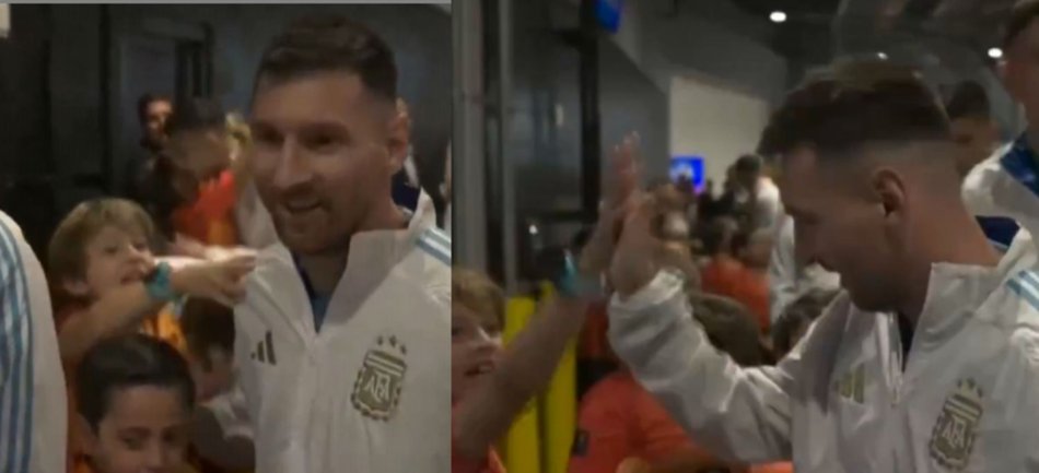 Tommy, el niño con "tonada salteña" que salió esta noche junto a la Selección y saludó a Messi