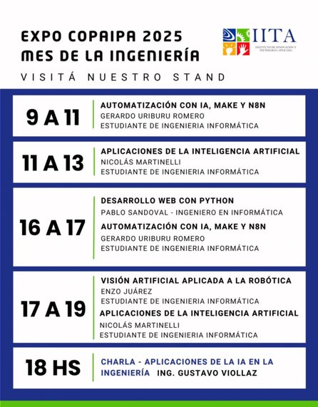 El IITA dice presente en la Expo COPAIPA 2025 con inteligencia artificial, robótica y tecnología aplicada- El IITA dice presente en la Expo COPAIPA 2025 con inteligencia artificial, robótica y tecnología aplicada