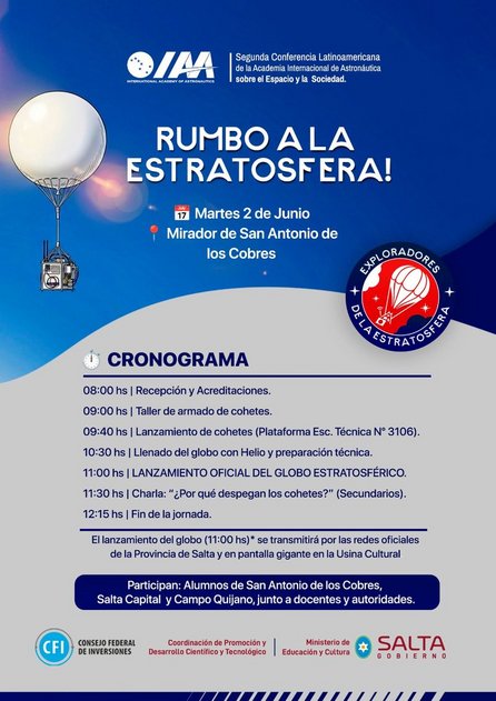 Lanzarán un globo hacia la estratosfera, desde la Puna salteña