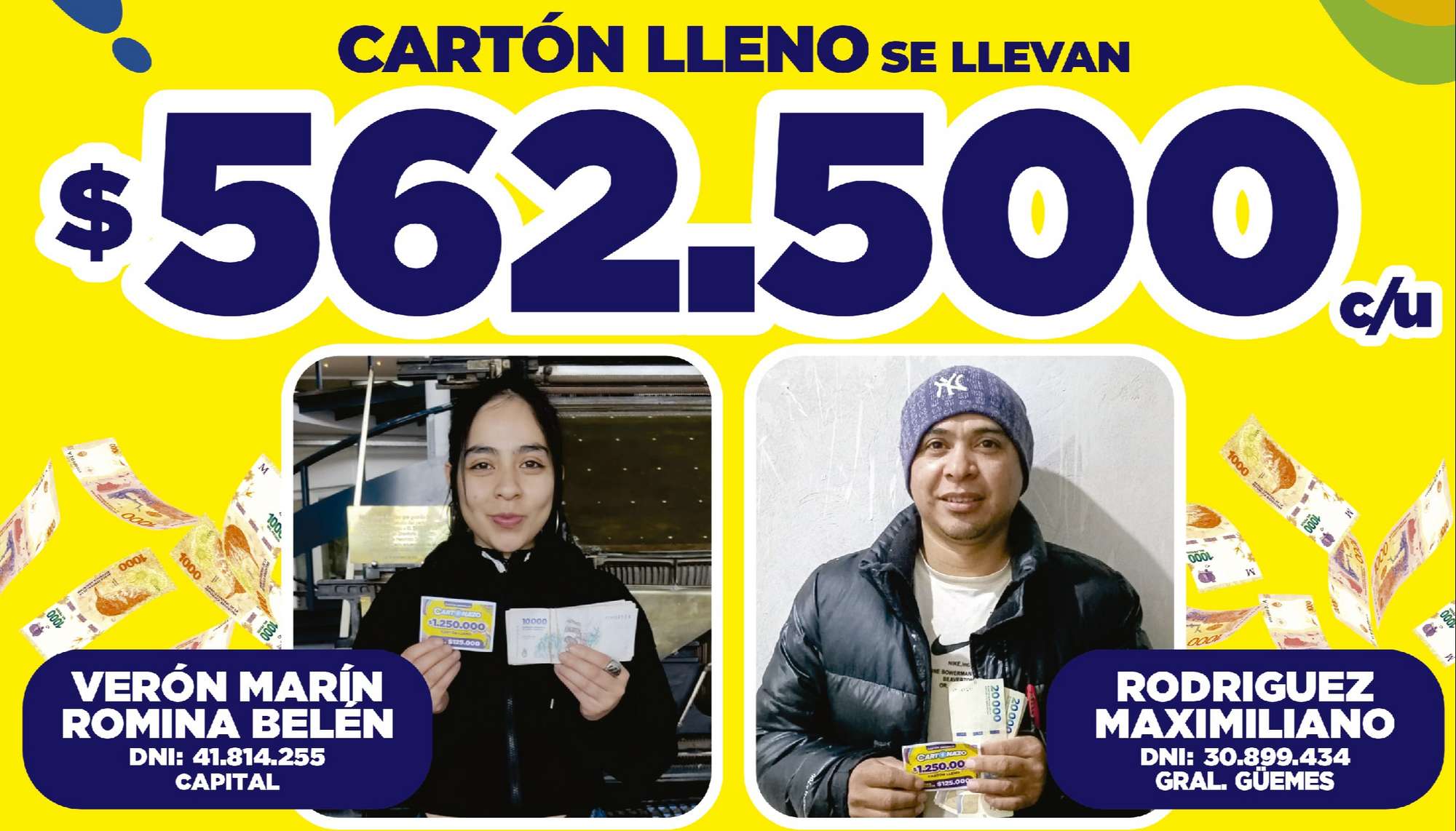 Cartonazo: ganadores de la semana 