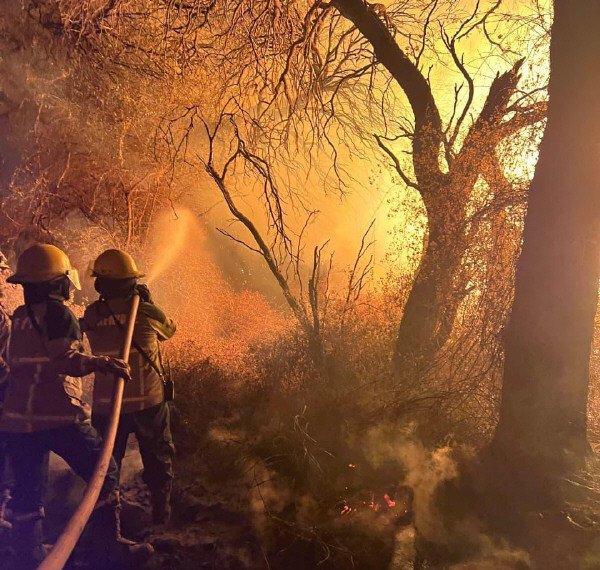 Cafayate: Hay emergencia ambiental y sigue el combate contra el fuego