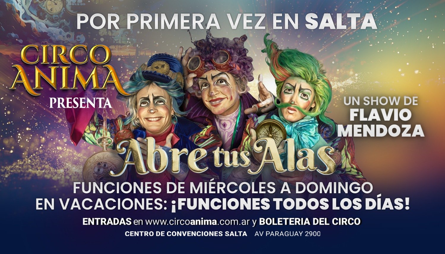 Circo Anima presenta "Abre tus Alas" , 2x1 con Club