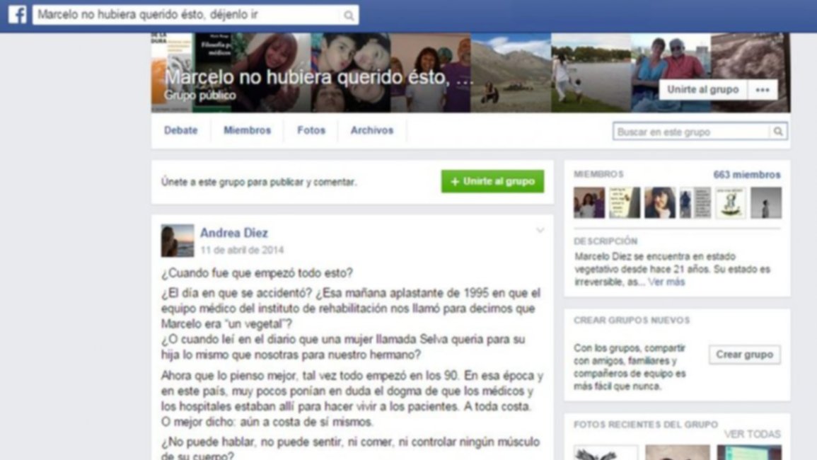 La conmovedora carta de la hermana de Marcelo Diez | Muerte digna