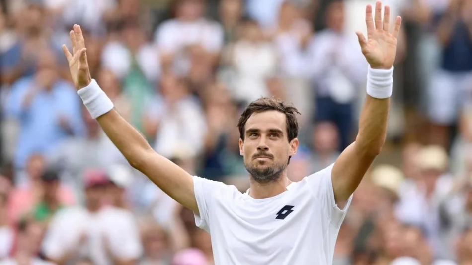 Guido Pella dio el gran golpe en Wimbledon: eliminó al croata Marin Cilic