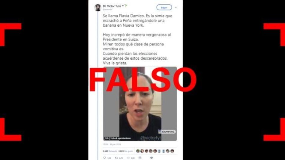 No, esta mujer no es la que increpó a Macri en Suiza