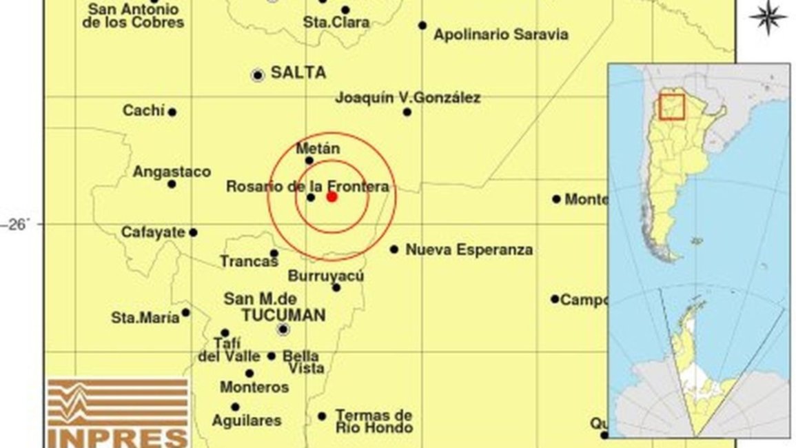 Un temblor sacudió parte de Salta