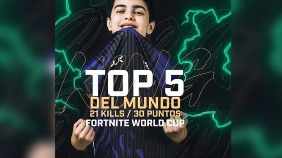 Un argentino de 13 años fue quinto en el mundial de Fornite y ganó casi un millón de dólares