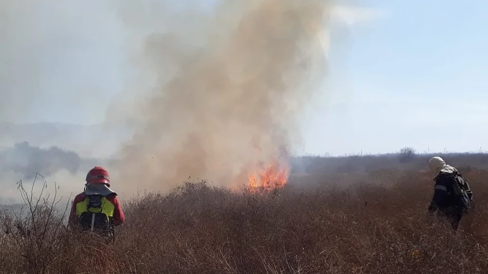 ¡A tener cuidado!: dos incendios de pastizales en la capital salteña