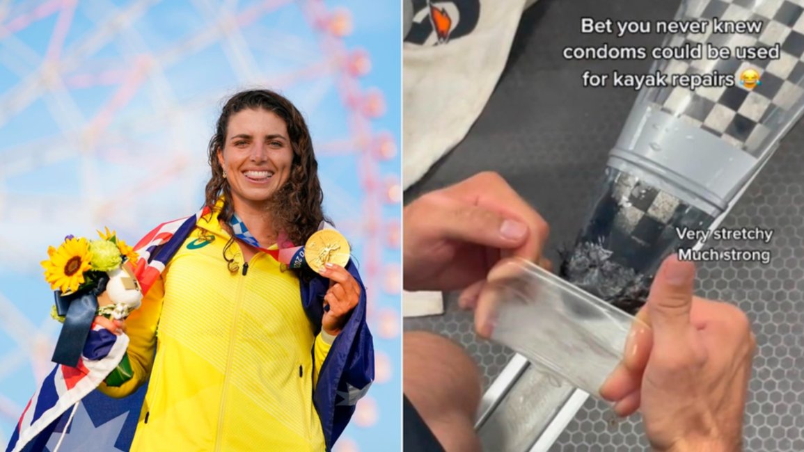 Usó un preservativo para arreglar su kayak y ganó el bronce en canotaje