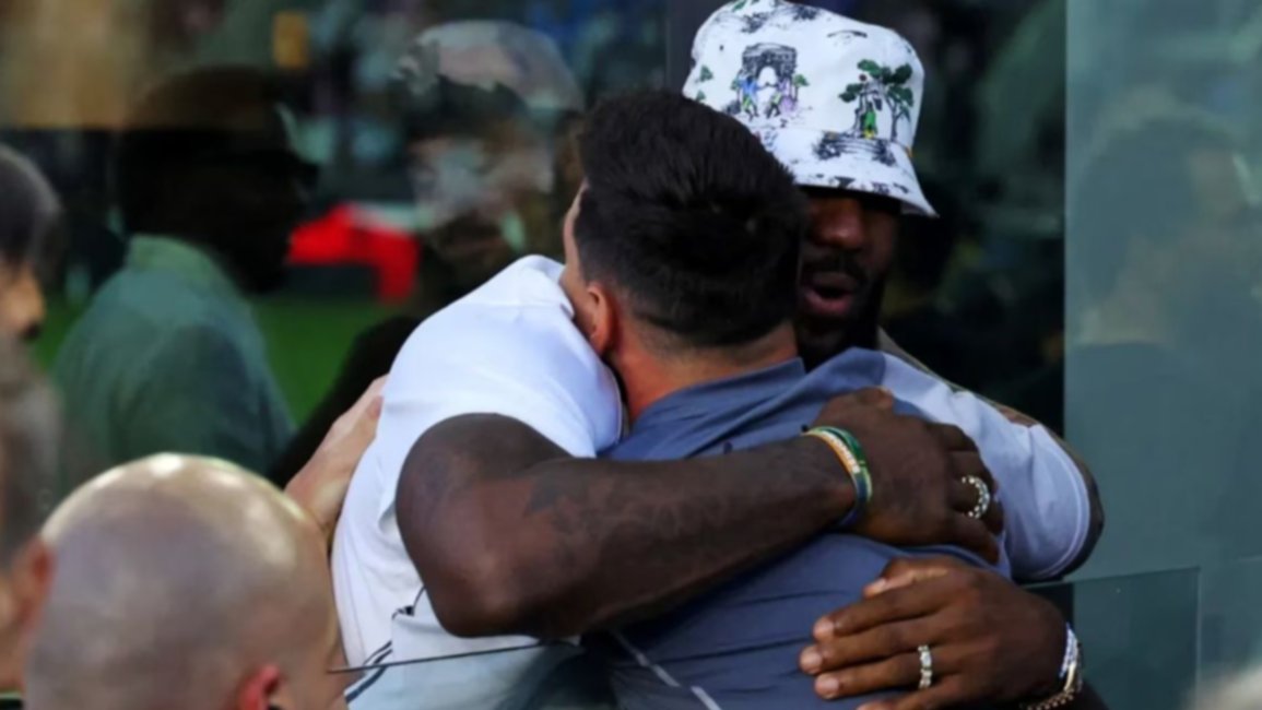 VIDEO. Lionel Messi y LeBron James se dieron un gran abrazo antes del partido de Inter Miami