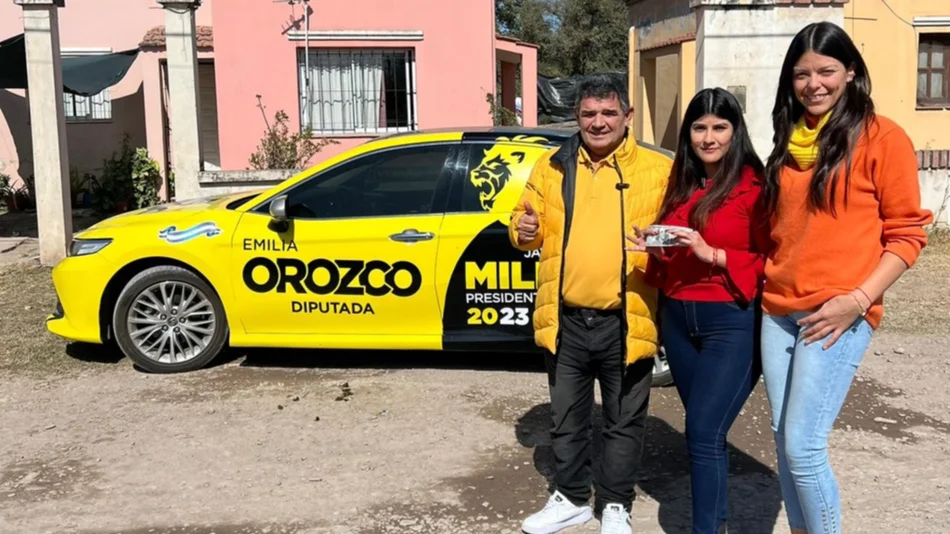 En campaña: Olmedo entregó los primeros 100 dólares