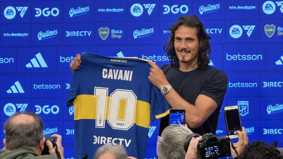 VIDEOS. Boca presentó a Edinson Cavani: "Estoy feliz de venir acá"
