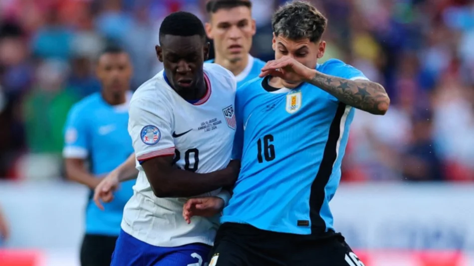 Uruguay venció 1-0 a Estados Unidos y avanzó como líder a los cuartos de final de la Copa América