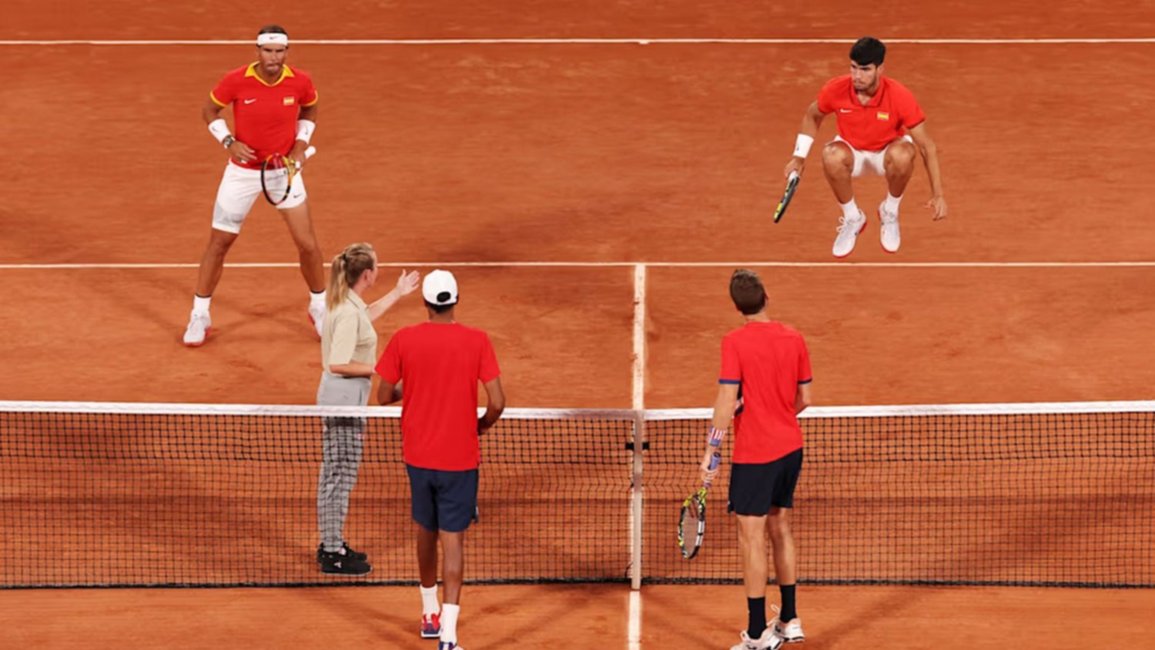 Rafael Nadal se despidió de París 2024, tras caer en dobles junto a Alcaraz